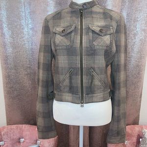 Guess Jeans Authentic Plaid Cropped Jacket